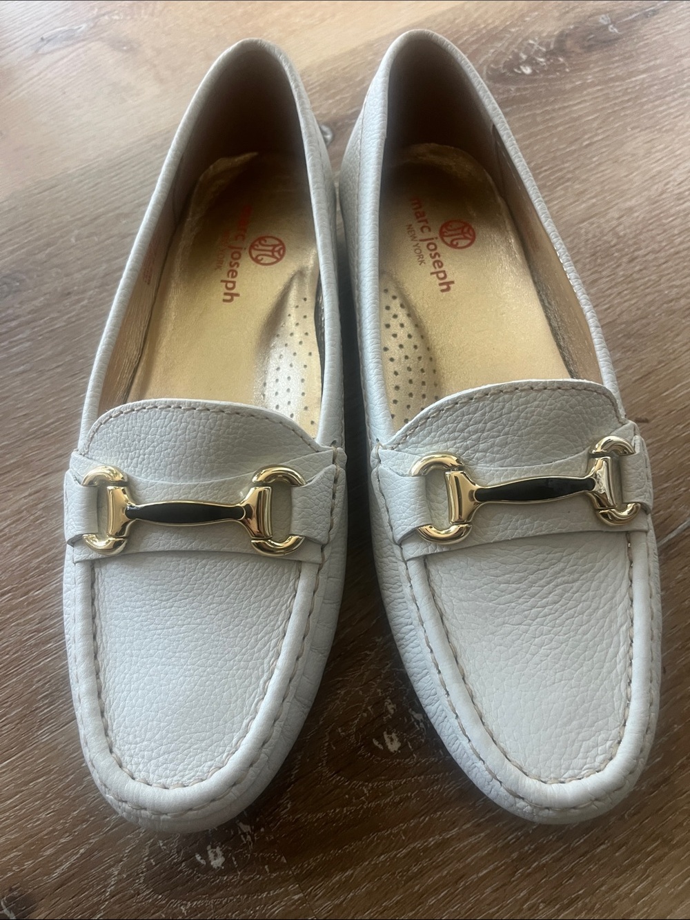 ✨ NWT-Style Marc Joseph New York Leather Loafers | Size 8 | White Pebble Leather